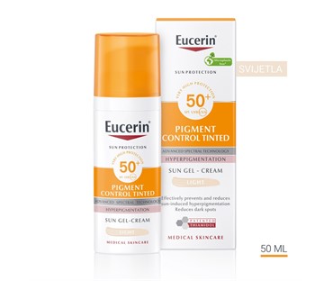 Eucerin Pigment Control tinted gel-krema SPF 50+, svijetla nijansa