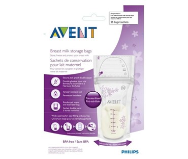 PHILIPS AVENT vrećice za čuvanje mlijeka 180ml, 25 kom