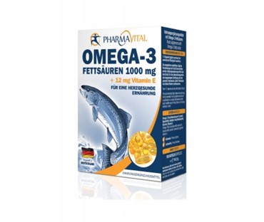 Omega-3 1000mg + 12mg vitamin E cps A100