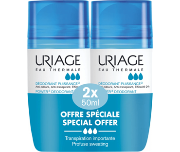 Uriage Deo Power 3 Roll-on 2x 50 ml PROMO