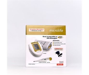 Microlife tlakomjer BP 3AG1 + digitalni toplomjer + GRATIS adapter