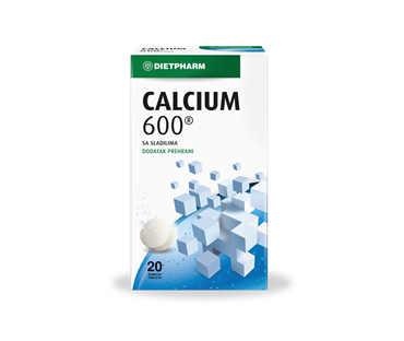 DIETPHARM CALCIUM 600 ŠUMEĆE TABLETE A20