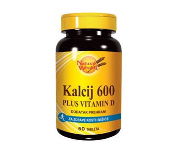 NATURAL WEALTH KALCIJ 600 + VITAMIN D KAPSULE A60