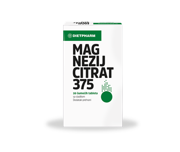 DIETPHARM MAGNEZIJ CITRAT 375 ŠUMEĆE TABLETE