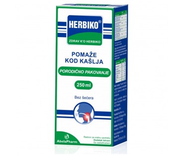 HERBIKO SIRUP ZA KAŠALJ BEZ ŠEĆERA 250 ML