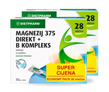 DIETPHARM MAGNEZIJ 375 DIREKT + B KOMPLEKS DUOPACK A56