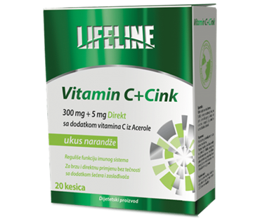 LIFELINE VITAMIN C + CINK DIRECT A20