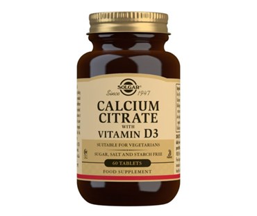 SOLGAR KALCIJ CITRAT + VITAMIN D TBL A60