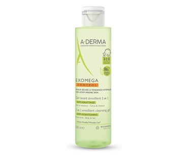 A-Derma Exomega CONTROL Emolijent gel za čišćenje 2u1 200ml